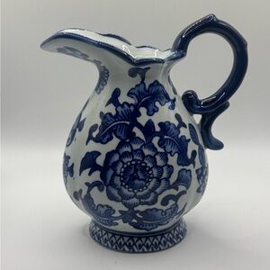 Bombay Blue and White Floral Ceramic Pitcher